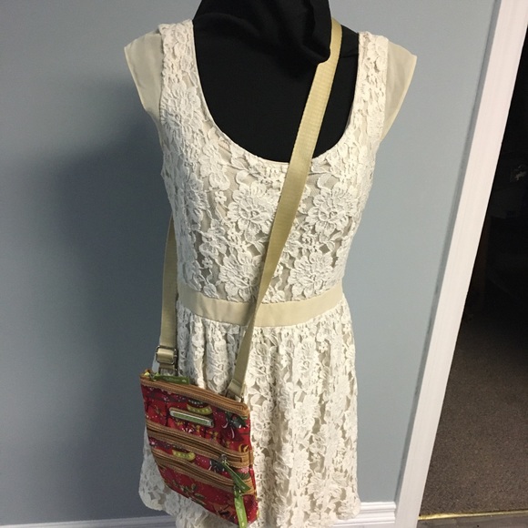 American Eagle Lined White Lace Back Cut Out Dress - Picture 4 of 10